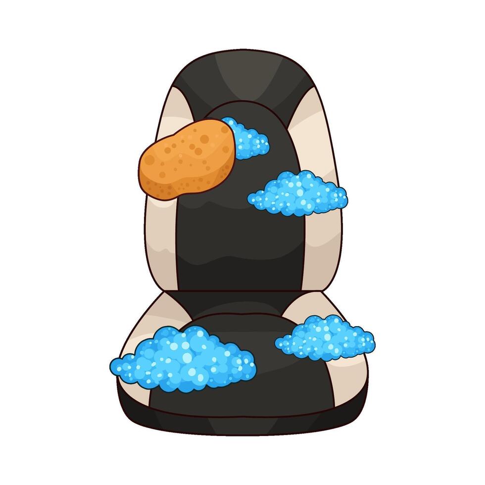Car Seat Washing Process vector