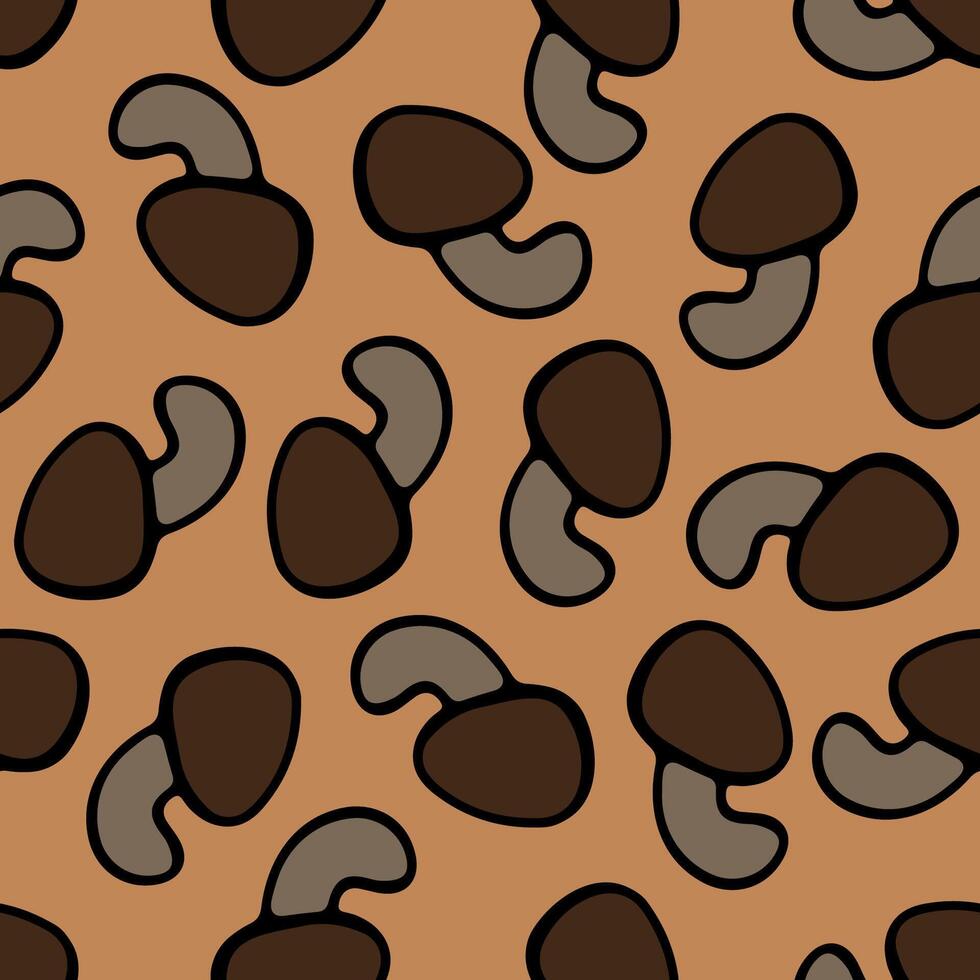 Illustration of pattern with buttercup mushrooms. vector