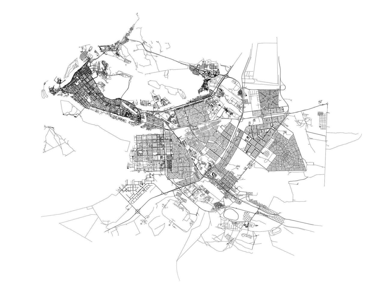 Tehran,Iran,accurate map, detail Streets Roads Map,editable element template image for marketing ,product ,wall art vector