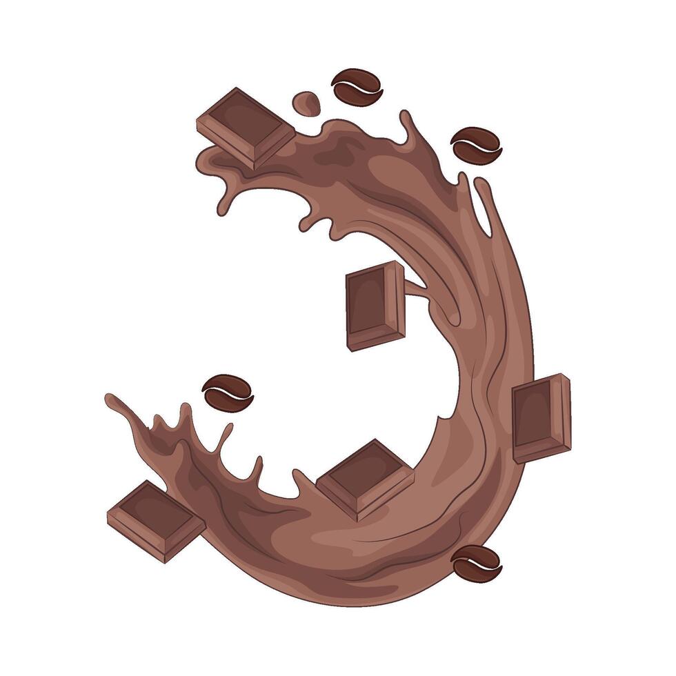illustration of Elegant Chocolate Splash vector
