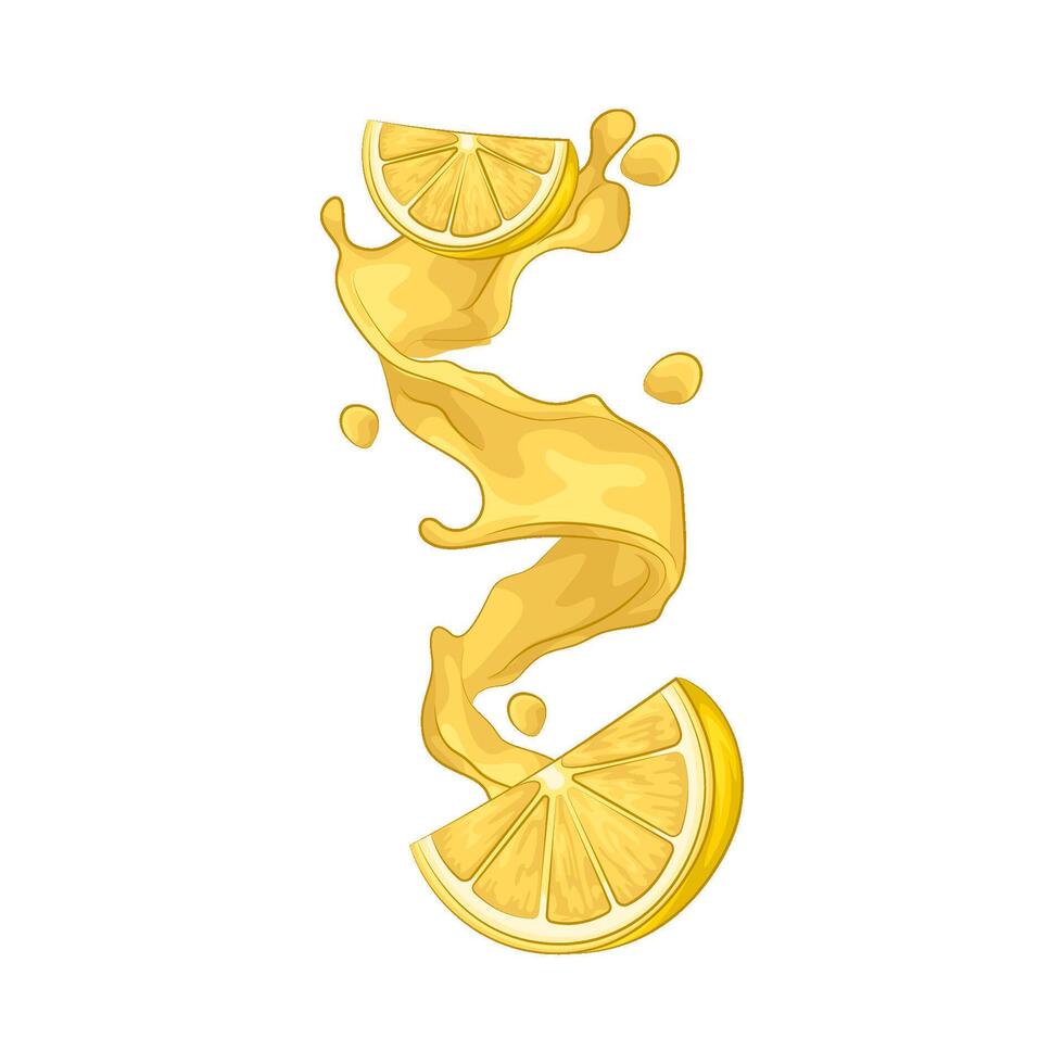 illustration of Charming Fresh Lemon Juice vector