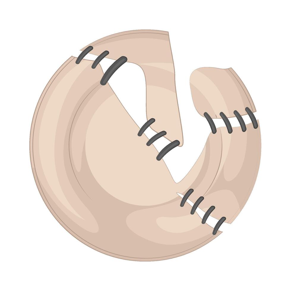 illustration of Broken Plate Stitching vector