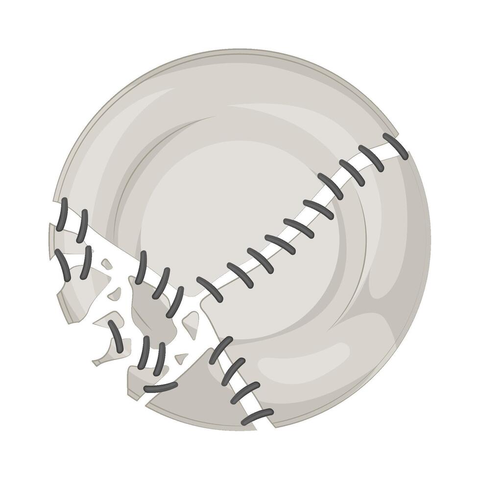 illustration of Stitched Crack Plate vector