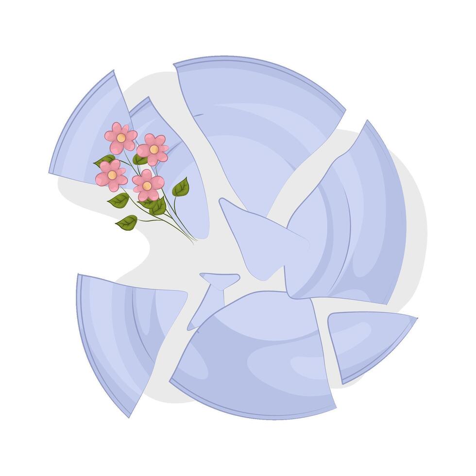 Silent Cracked Plate illustration vector