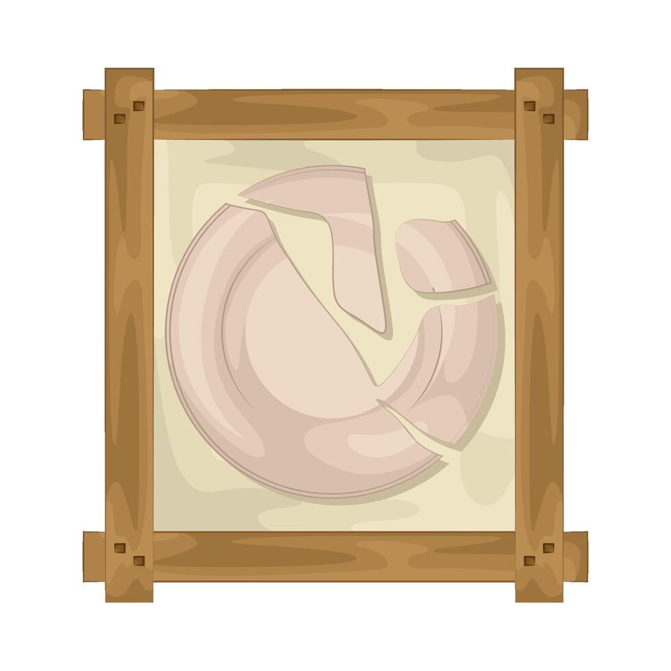 Broken Worn Plates vector