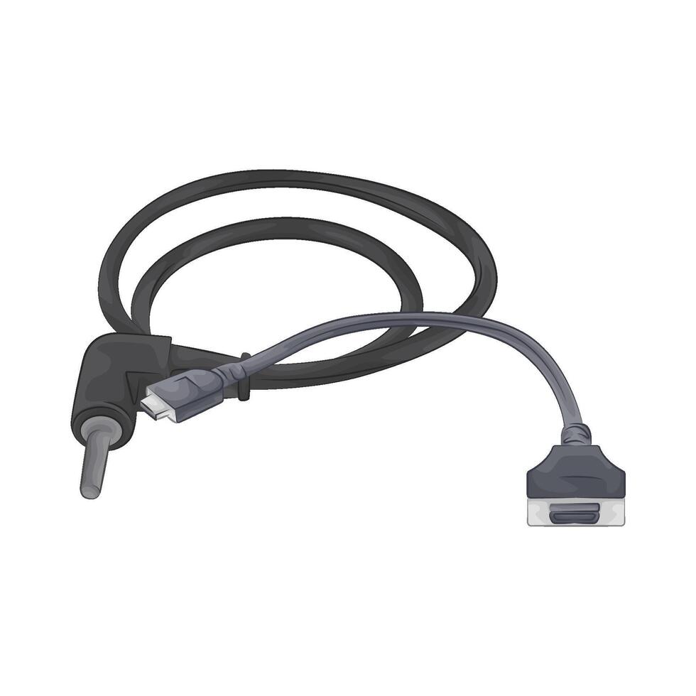 Practical Cable Connection illustration vector