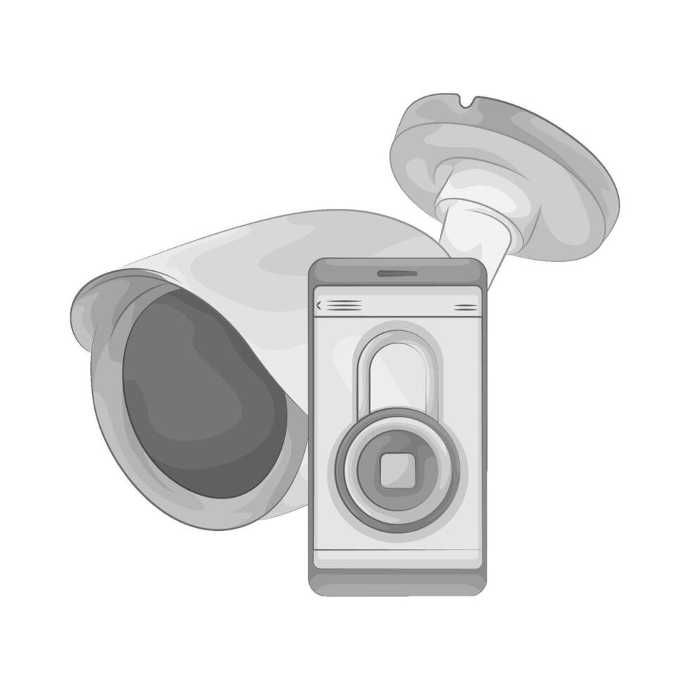 Remote Home Monitoring Camera illustration vector