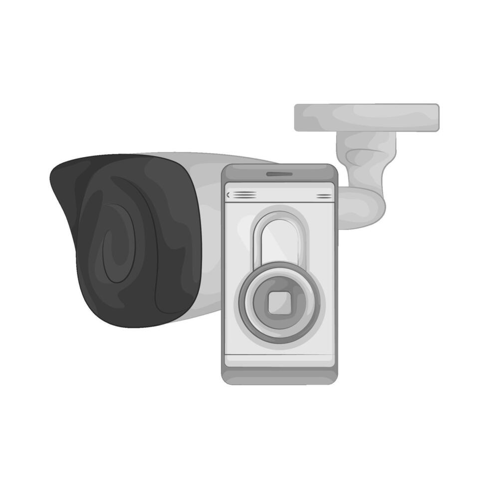 illustration of Remote Home Monitoring Camera vector