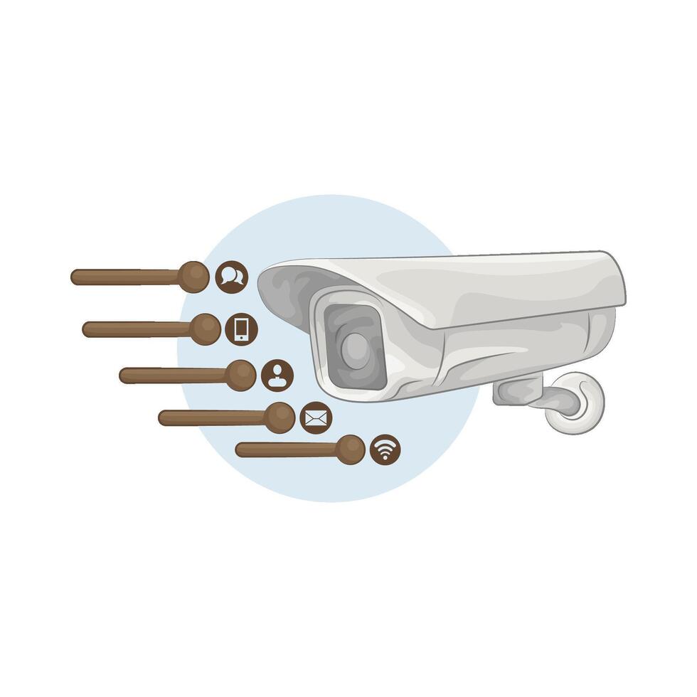 24 Hour Monitoring Camera vector