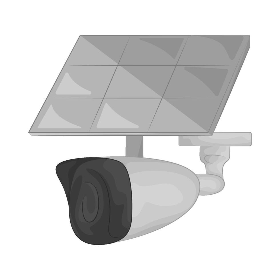 illustration of Solar Camera Home Monitoring vector