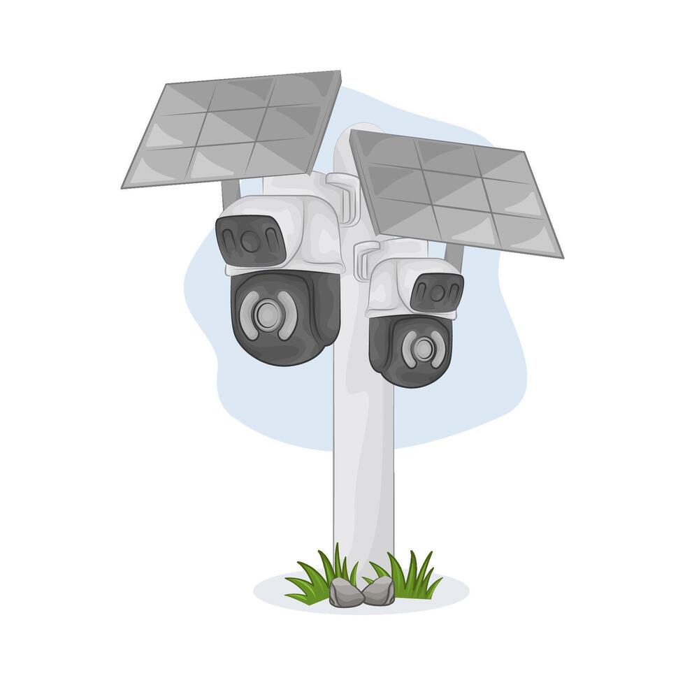 illustration of Smart Road Security Camera vector