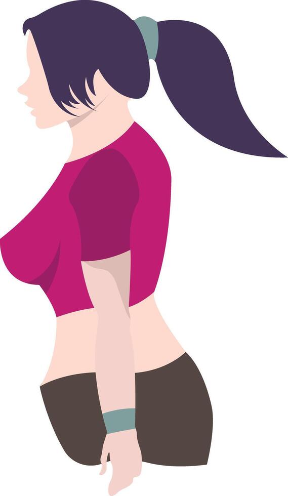 girl in pink vector