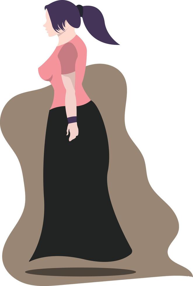 girl in a dress vector