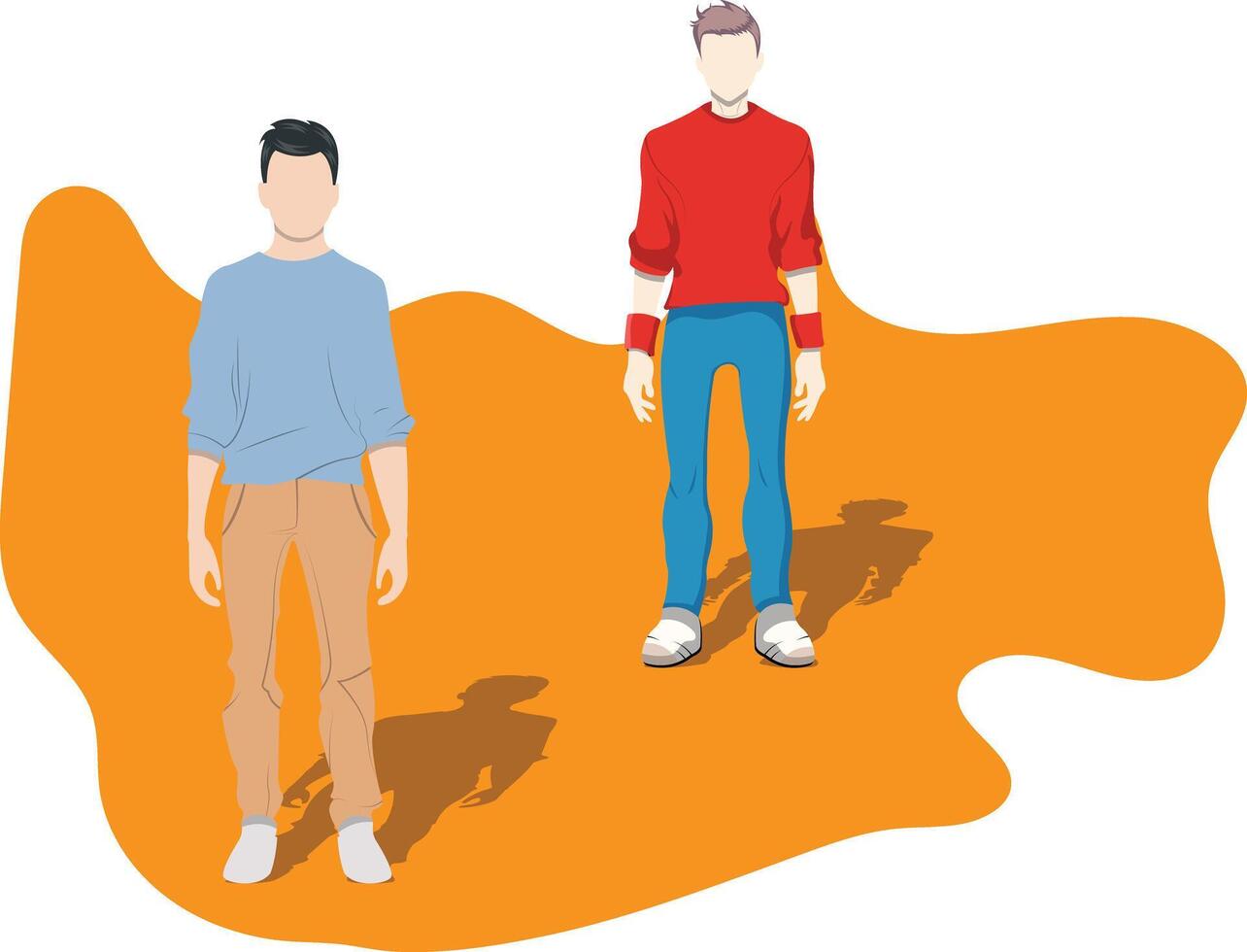 Two persons illustration vector