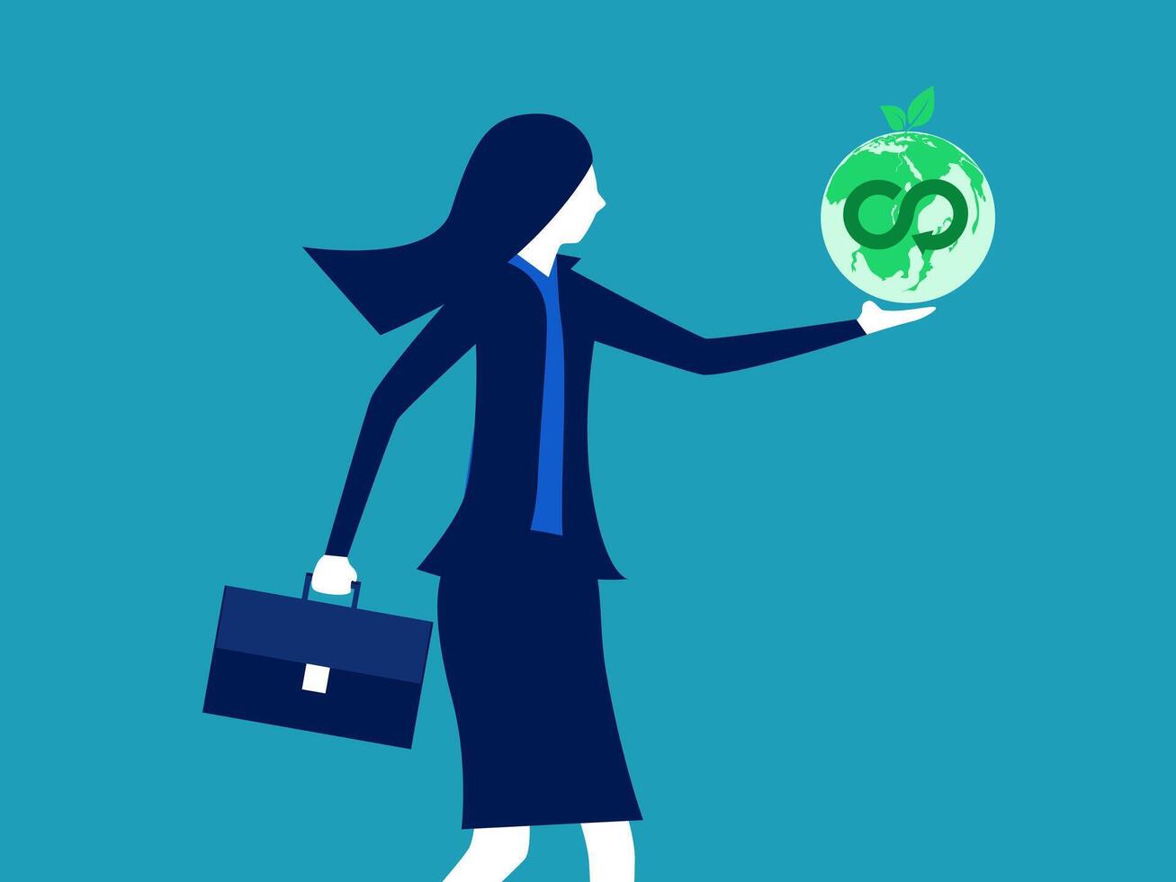 woman holding an apple with the word zero on it vector