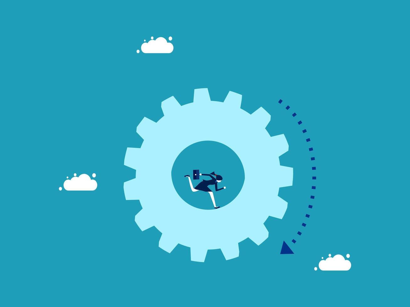 a person is riding on a bicycle in a gear wheel vector