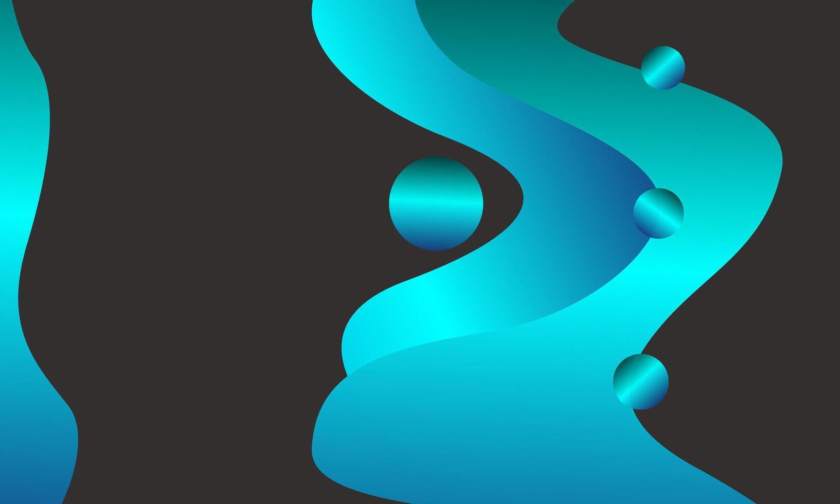 Dynamic waves abstract fluidity blue colors gray background design vector