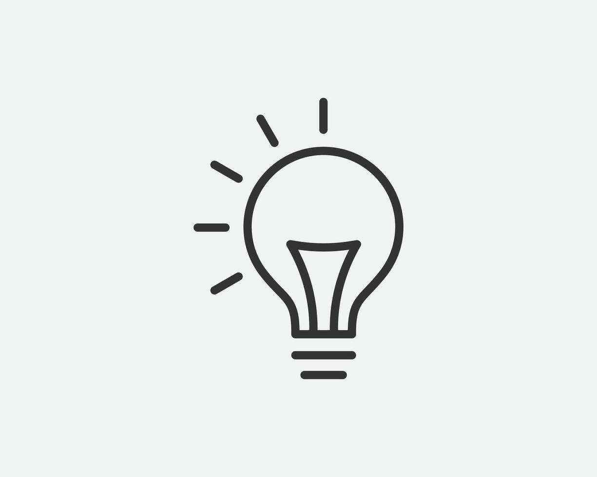 Light dimmer icon line trendy design. Electricity lamp saving energy sign. Black and white flat style. vector