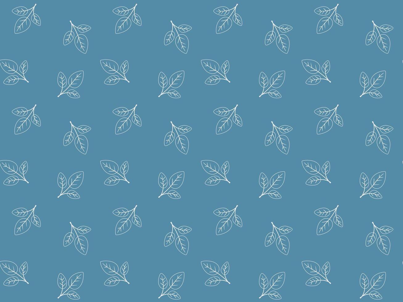Hand drawn floral pattern design. Simple ornament with plant and leaf. vector