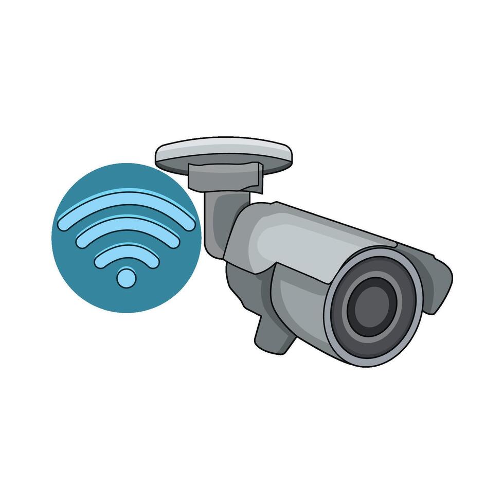 illustration of Modern CCTV Camera vector