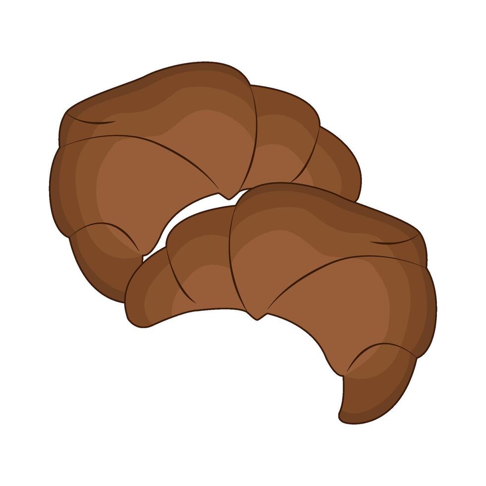 two croissants illustration vector