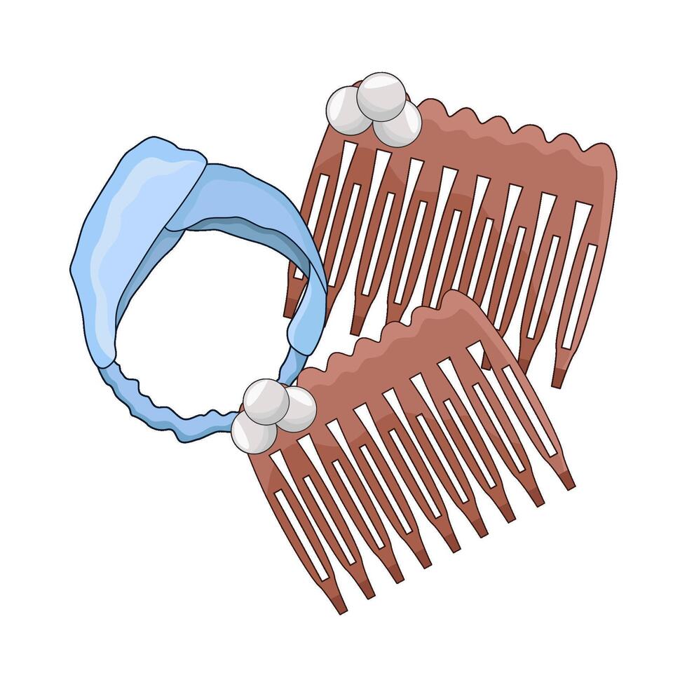 comb and headband illustration vector