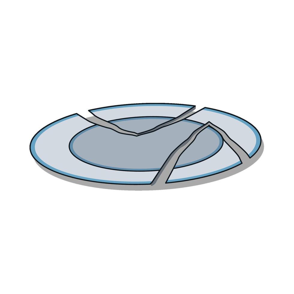 illustration of broken plate vector