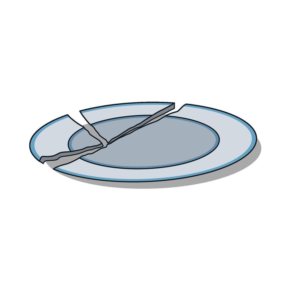 Shards of Broken Plate Scattered vector