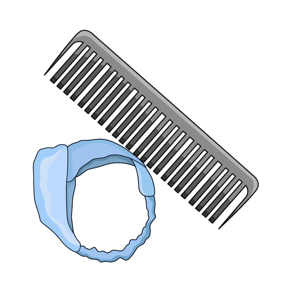 comb and headband illustration vector