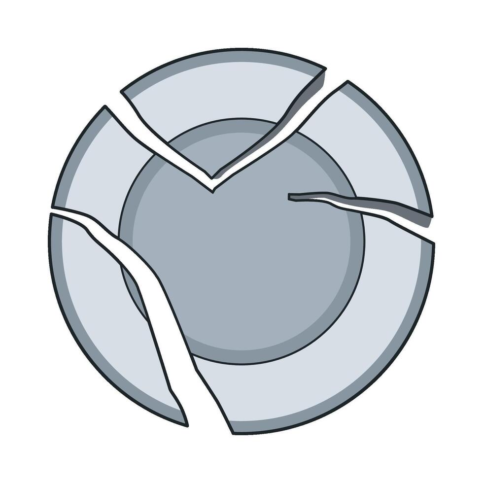 illustration of broken plate vector