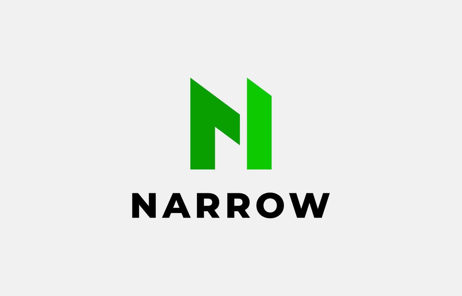 Logo Arrow and Letter N, fintech, technology, arrow, growth and increase symbols icon. Editable file vector