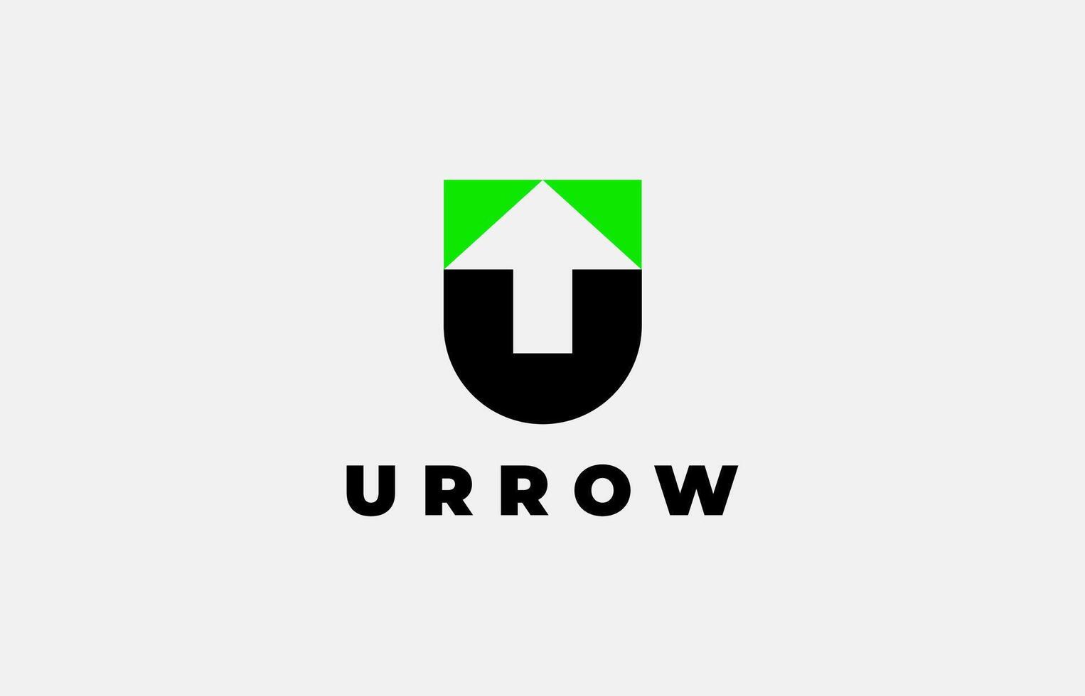 Logo Arrow and Letter U, fintech, technology, arrow, growth and increase vector