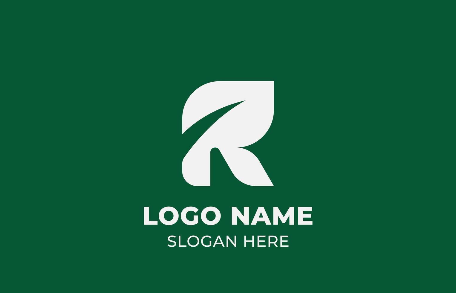 Logo Leaf symbols and Letter R. Nature, tree, go green and growth concept with icon. Editable file vector