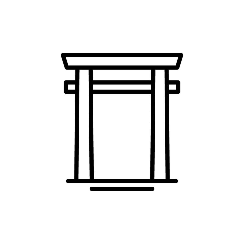 Icon Line Building japan big gate symbols editable file vector