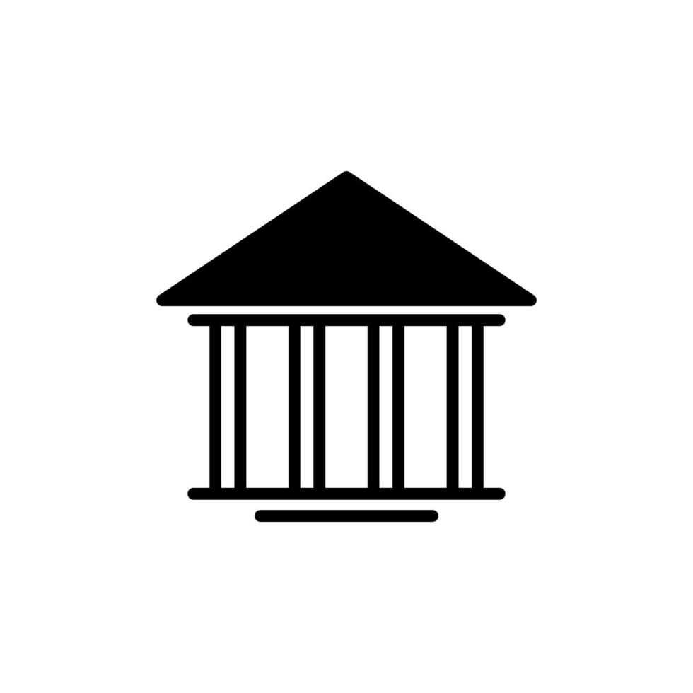 Semi solid Icon Glyph Building Museum symbols editable file vector