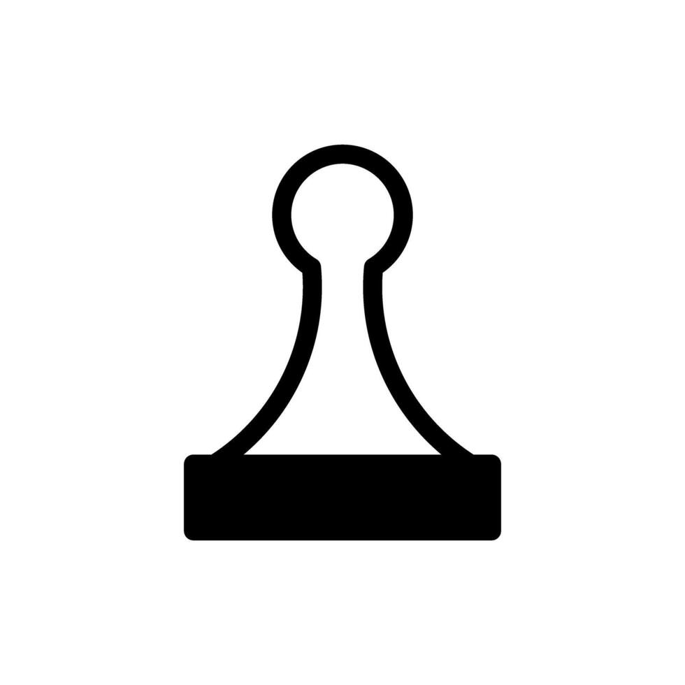 Semi solid Icon Glyph Pawn piece, strategy game symbol design vector