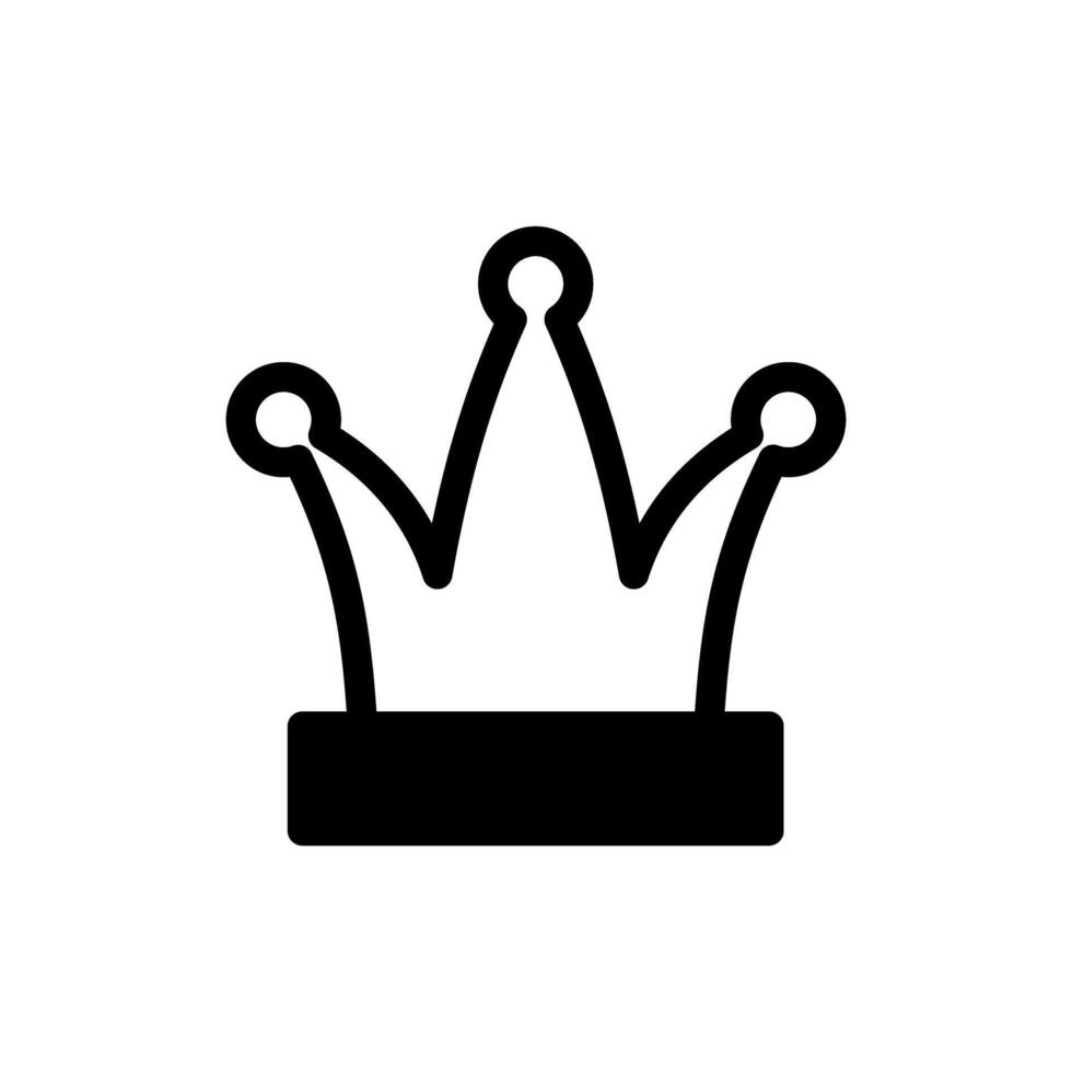 Semi solid Icon Glyph king chess piece, strategy game symbol design vector