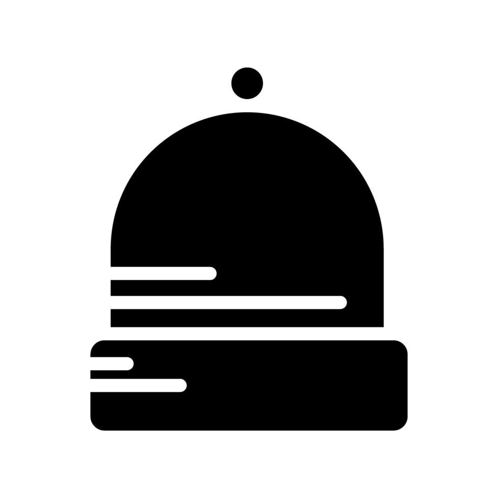 Solid Icon Glyph christmas hat, winter holiday symbol element vector