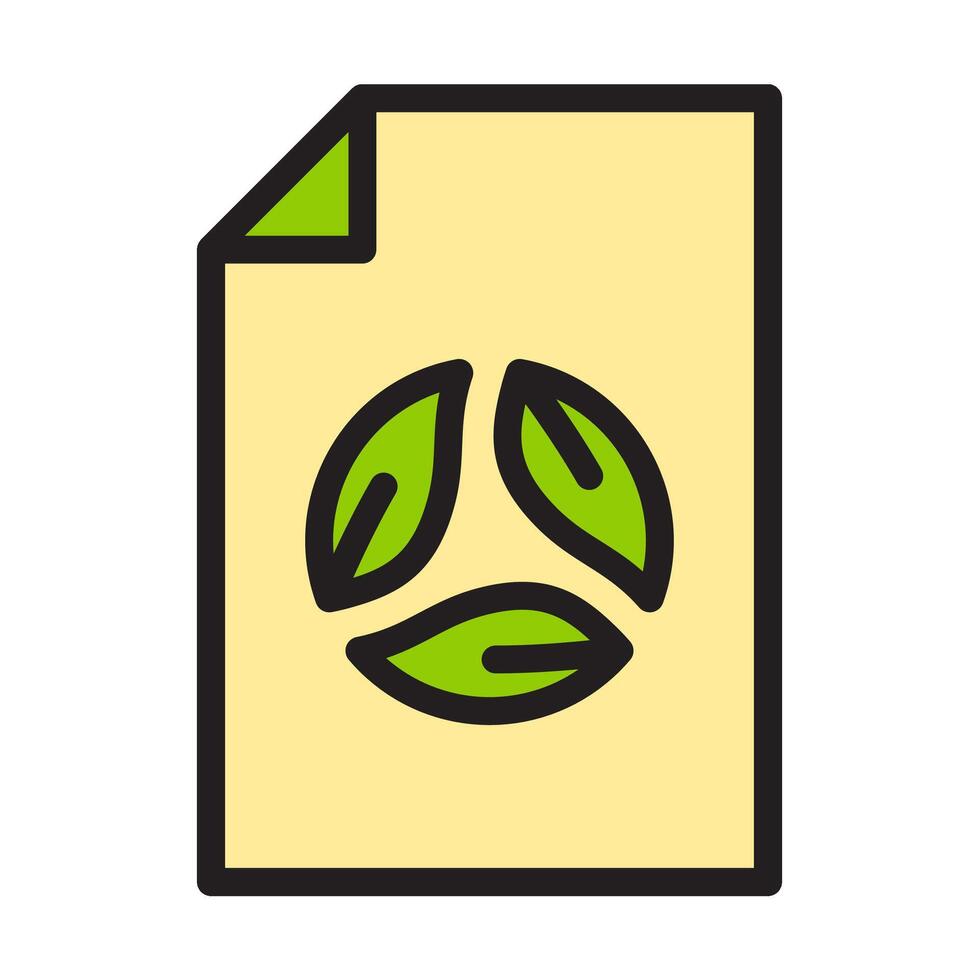 Icon flat paper leaf ecology, nature go green and save earth. Editable file vector