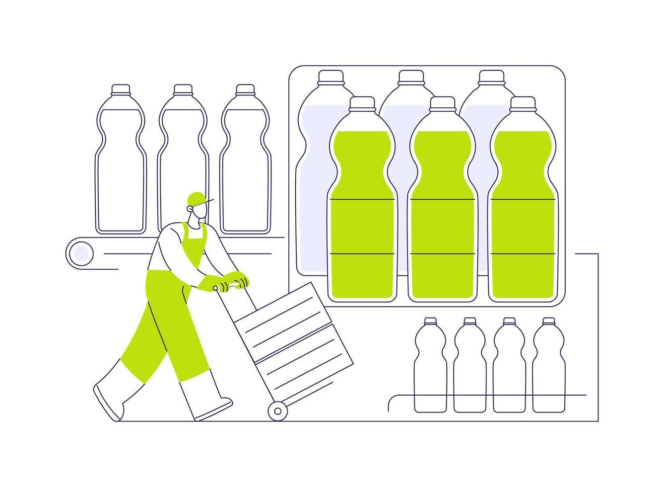 Soft drink packaging abstract concept illustration. vector