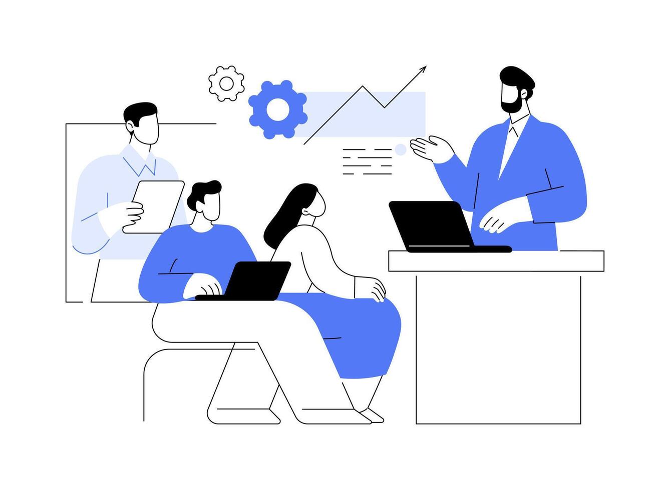 Leadership isolated cartoon illustrations. vector