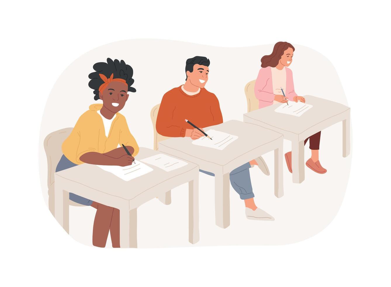 Making notes isolated cartoon illustrations. vector