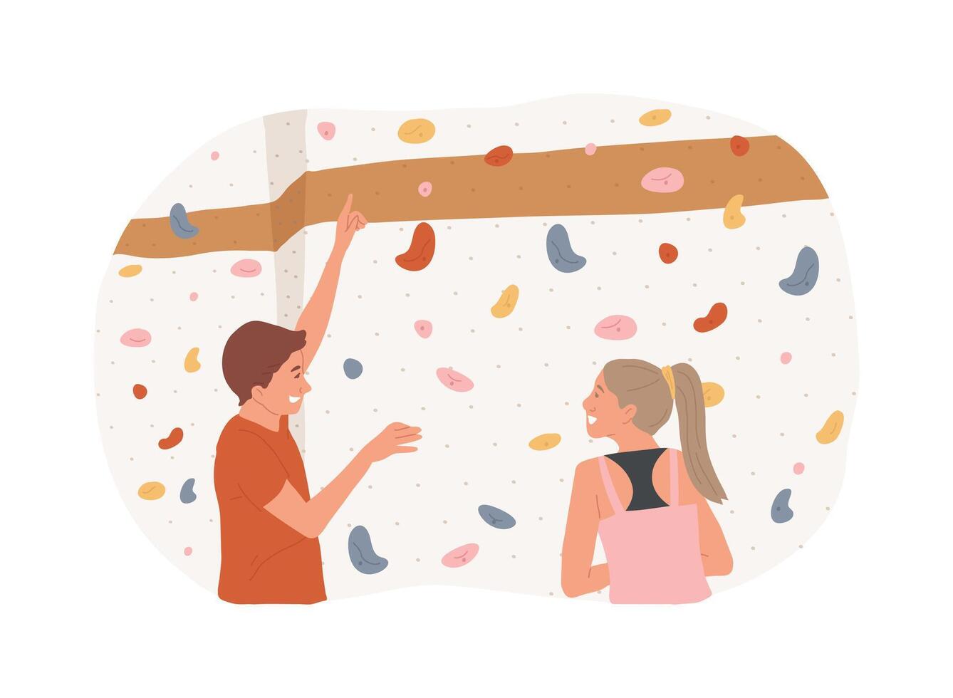 Personal instructor isolated cartoon illustrations. vector