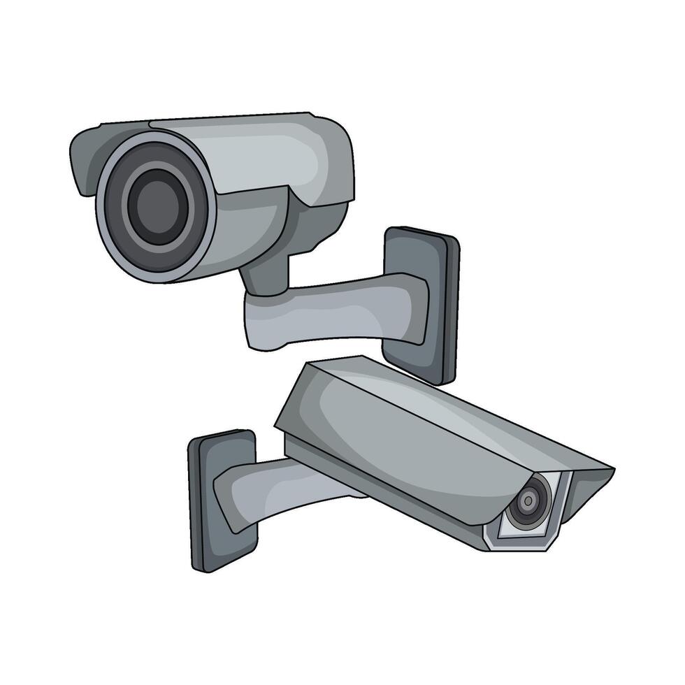 cctv camera illustration vector