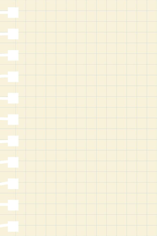 Page of a notebook in a grid isolated on a transparent background. School sheet of paper for collages or scrapbooking. Blank page. Math squared background. vector