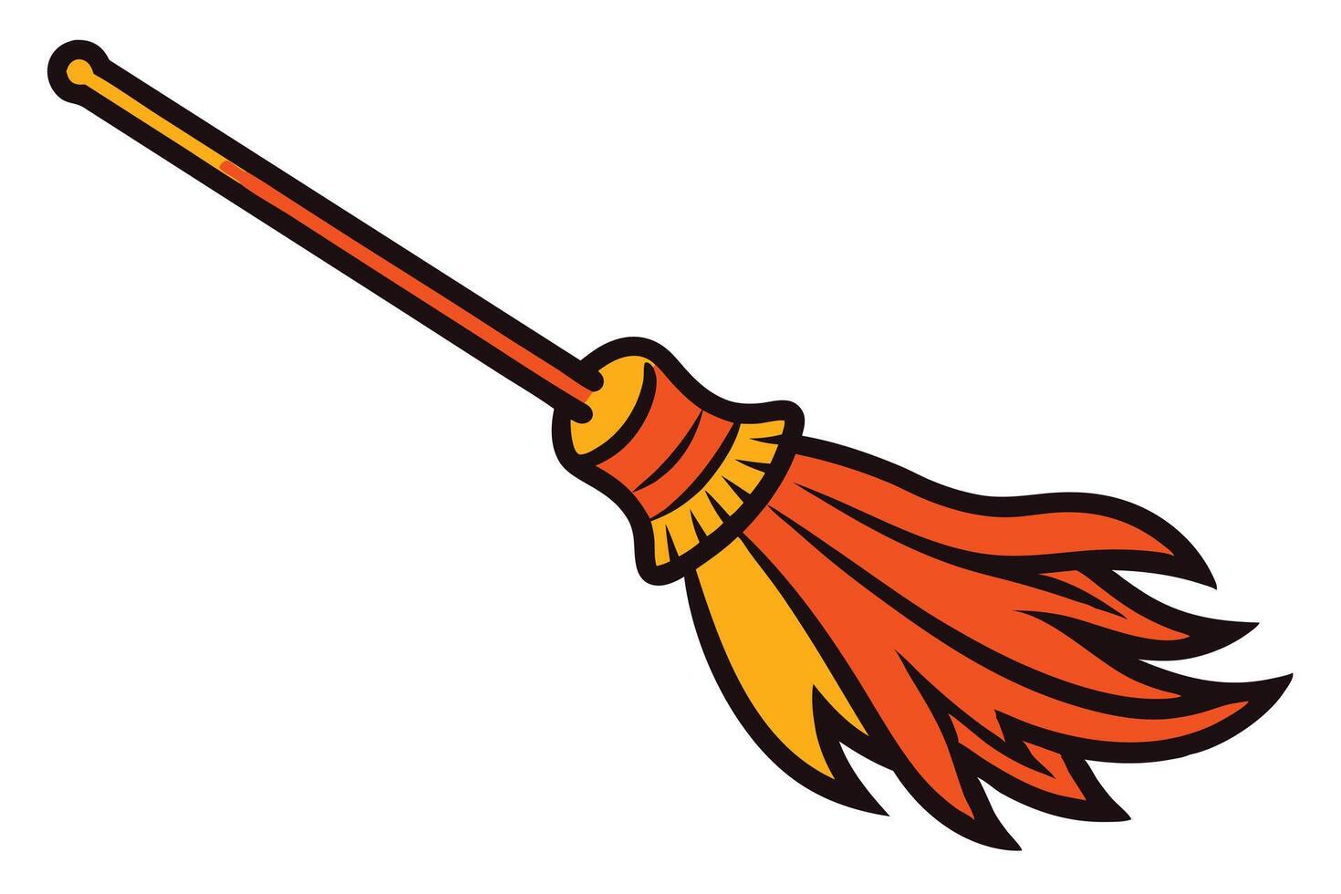 Halloween illustration of a broom vector
