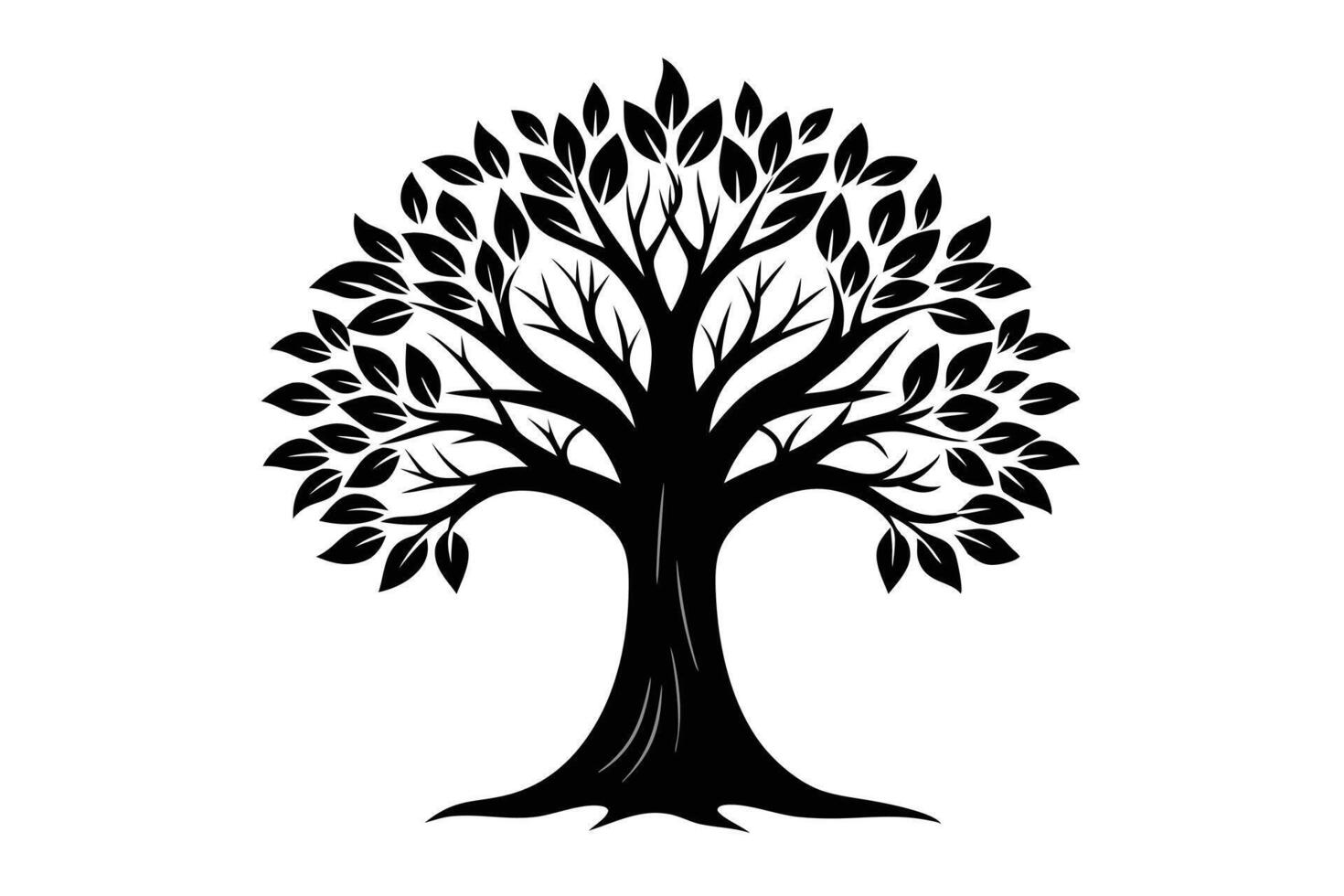 tree silhouette illustration vector