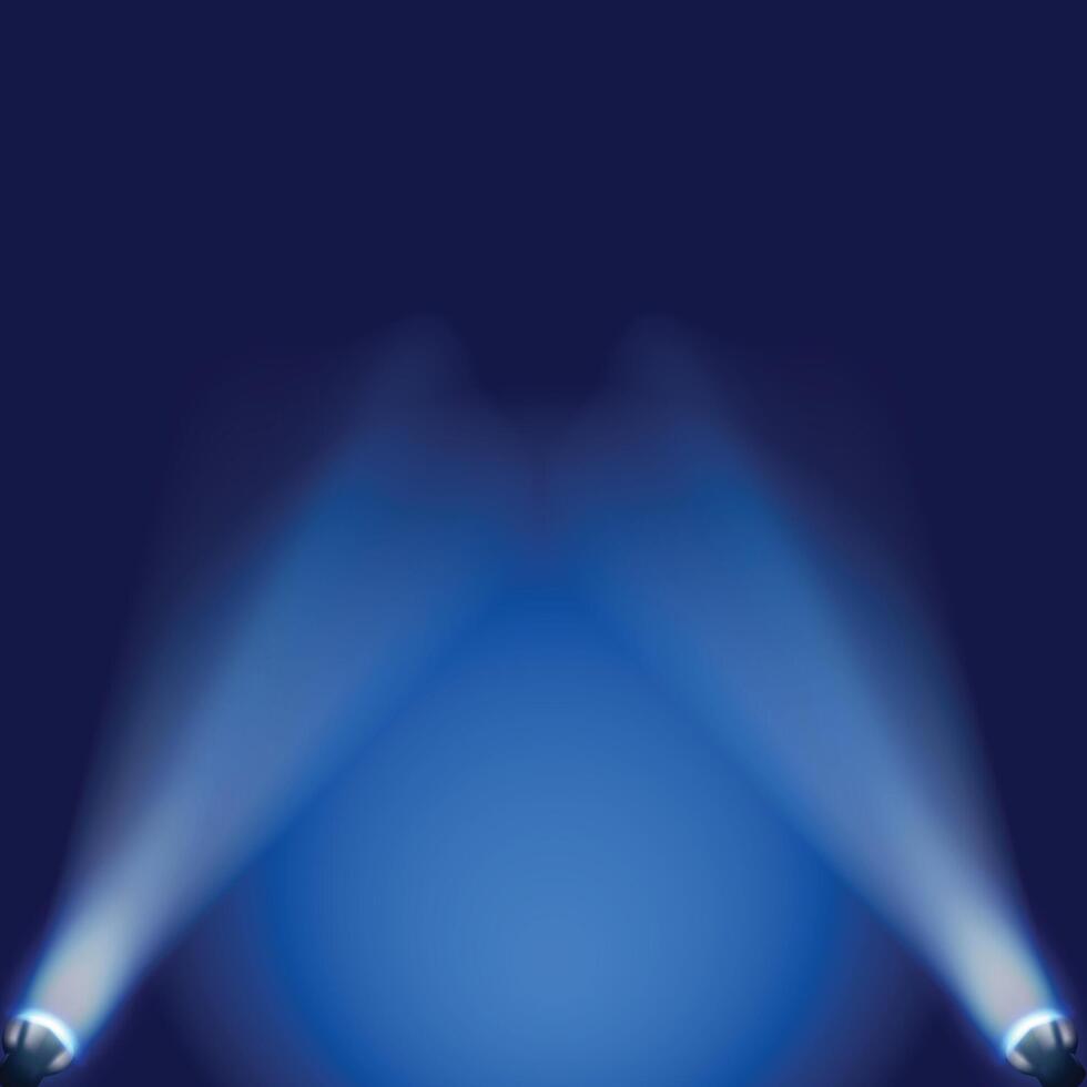a podium with a spotlight and a black background. vector