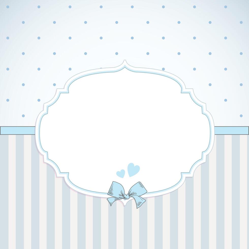 A blue vintage card design for baby vector