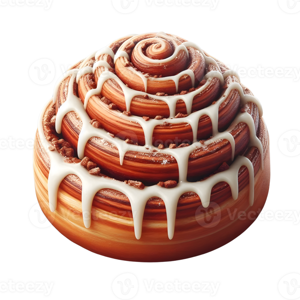 Cinnamon roll on transparent background png